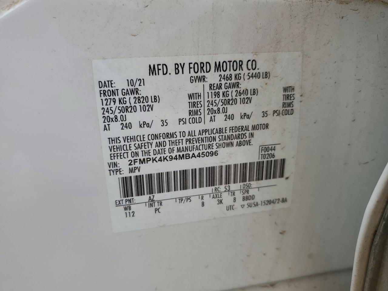 2021 FORD EDGE