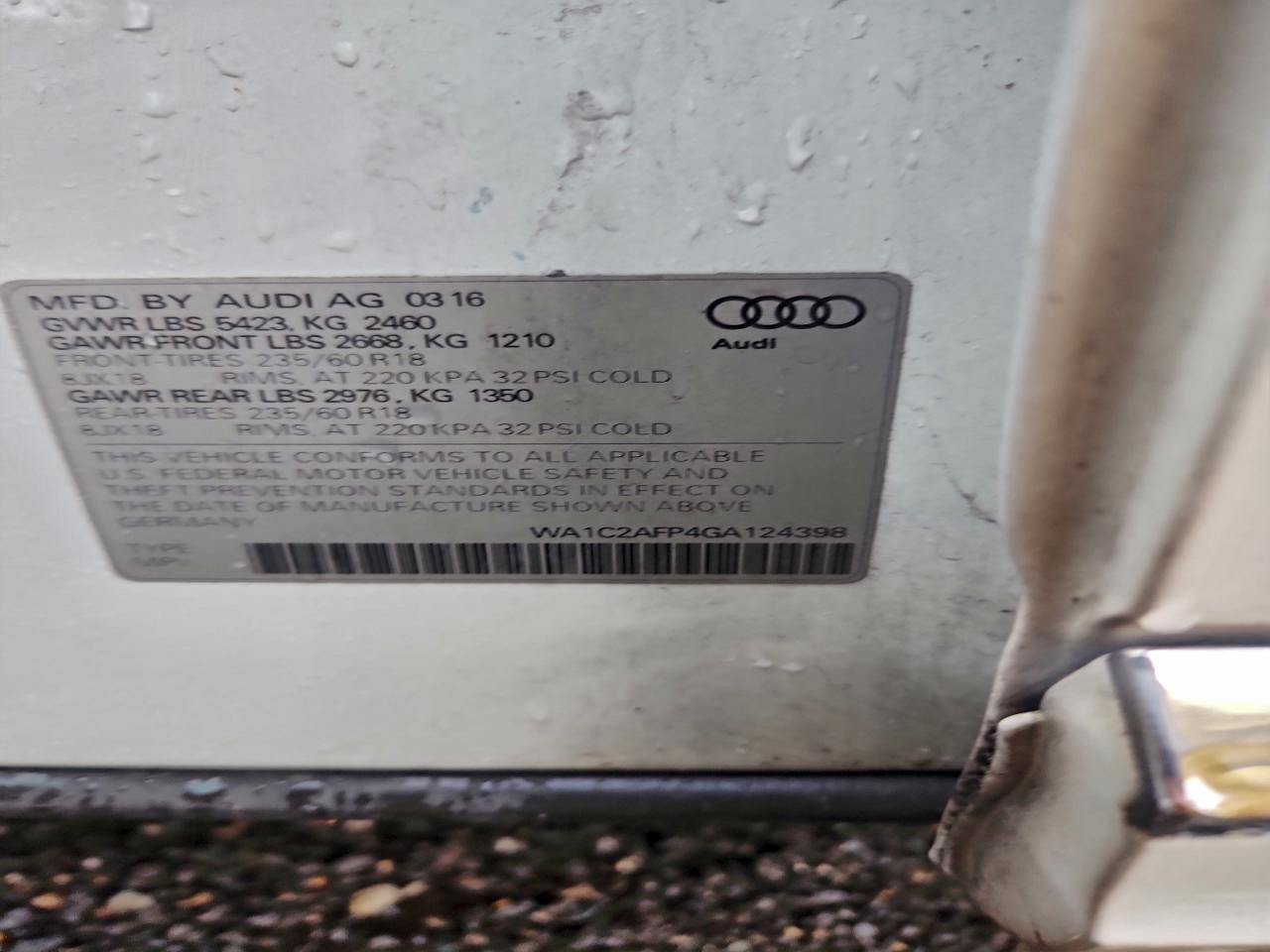 2016 AUDI Q5