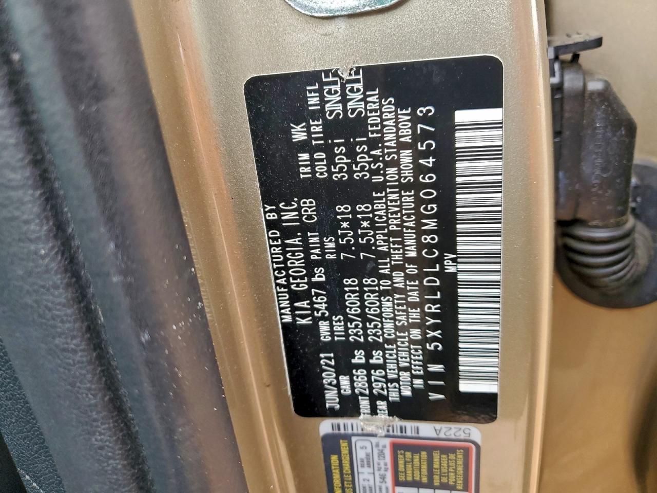 2021 KIA SORENTO