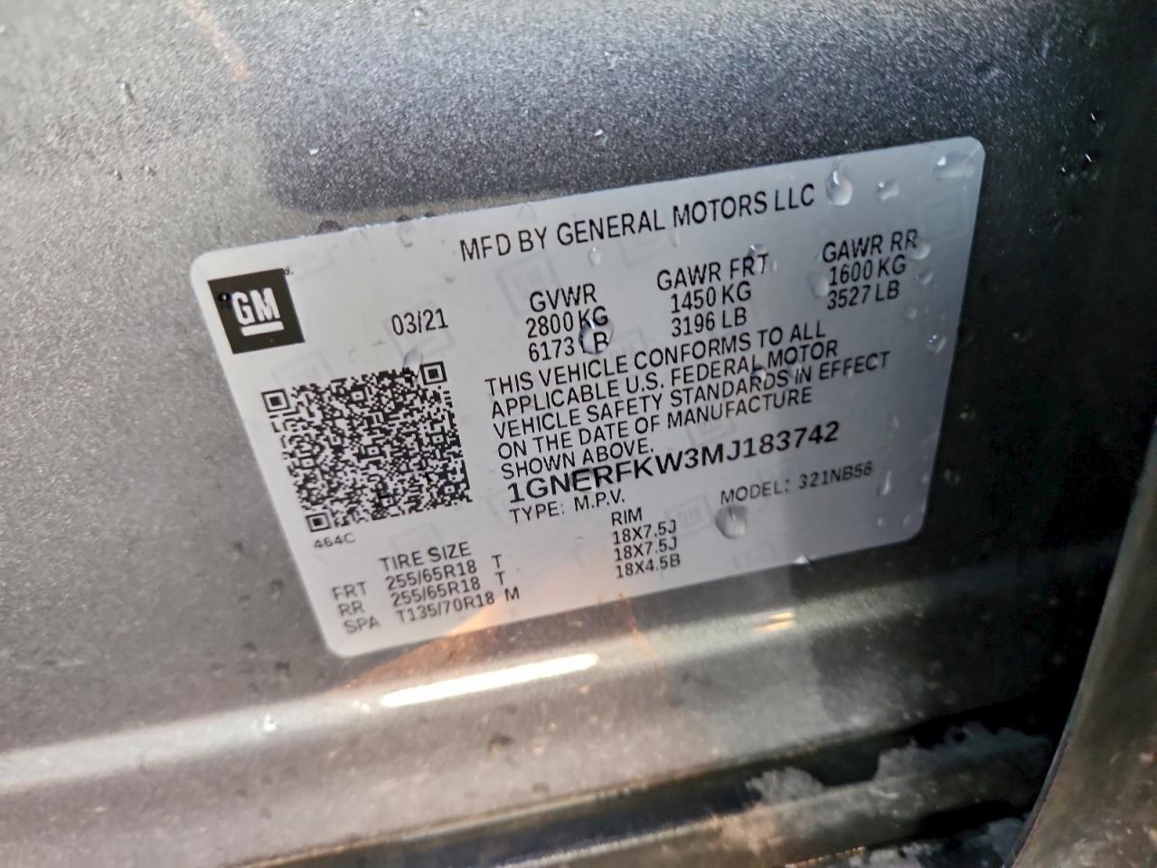 2021 CHEVROLET TRAVERSE