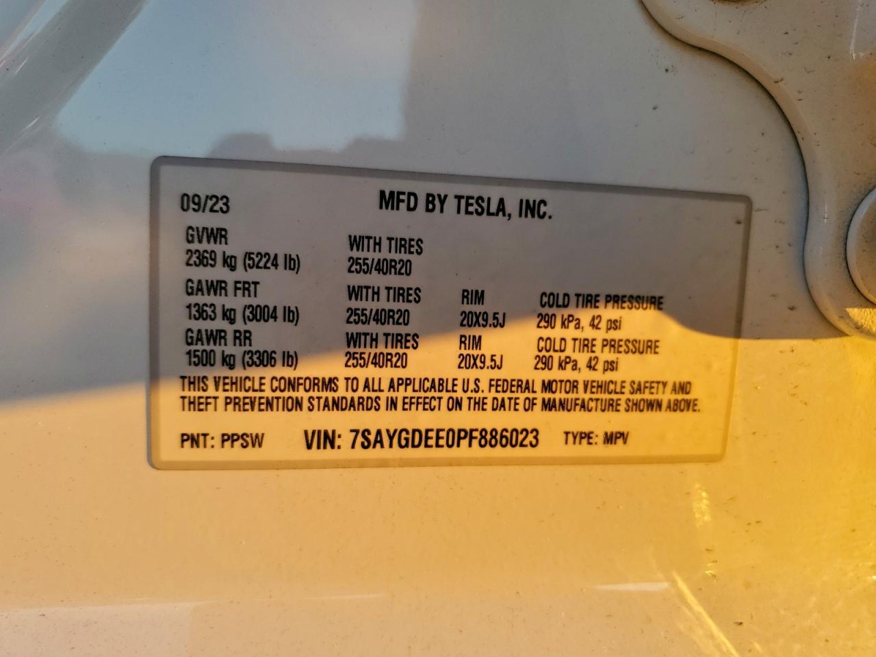 2023 TESLA MODEL Y
