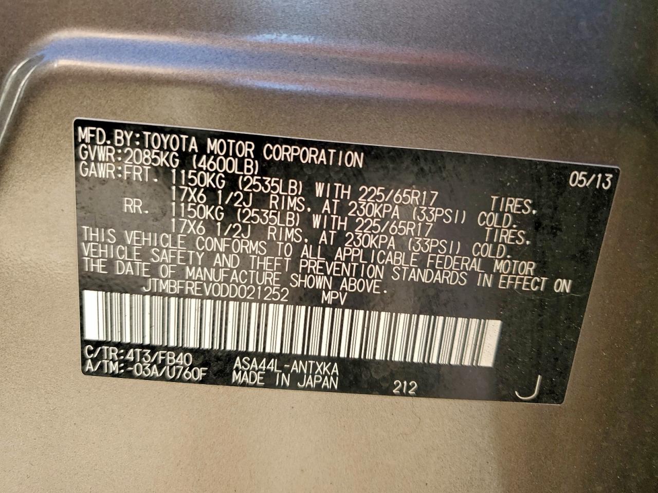 2013 TOYOTA RAV4