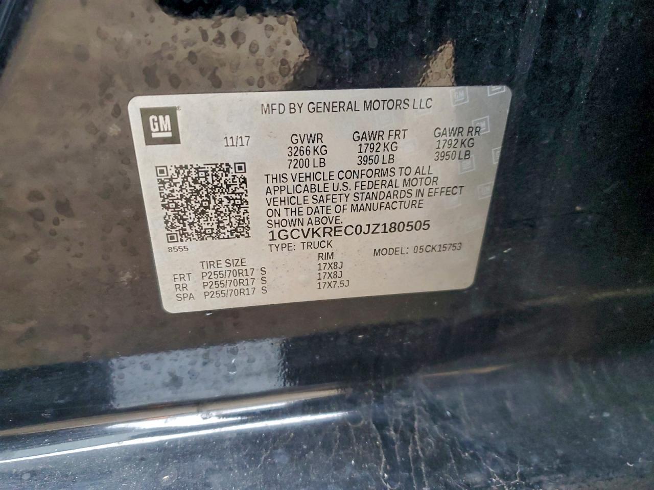 2018 CHEVROLET SILVERADO 1500