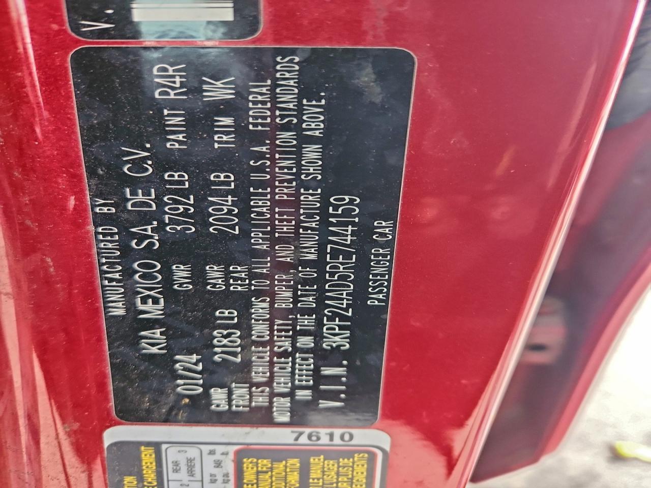 2024 KIA FORTE