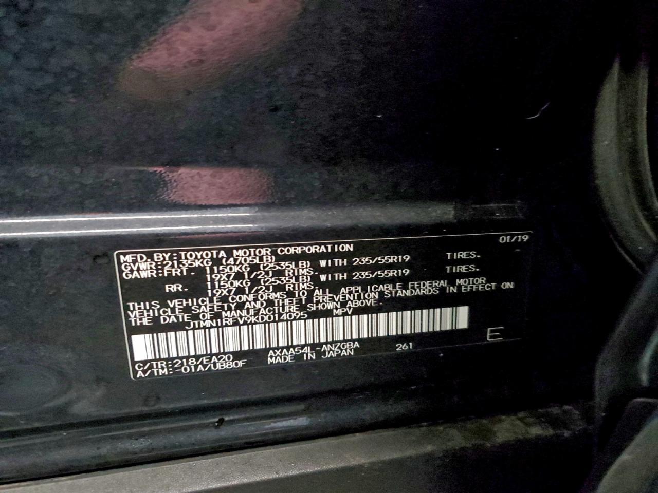 2019 TOYOTA RAV4