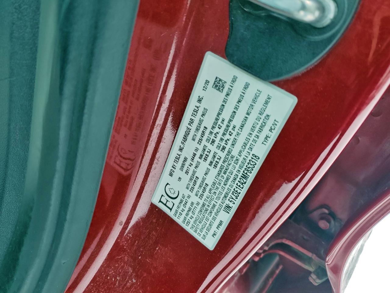 2021 TESLA MODEL 3