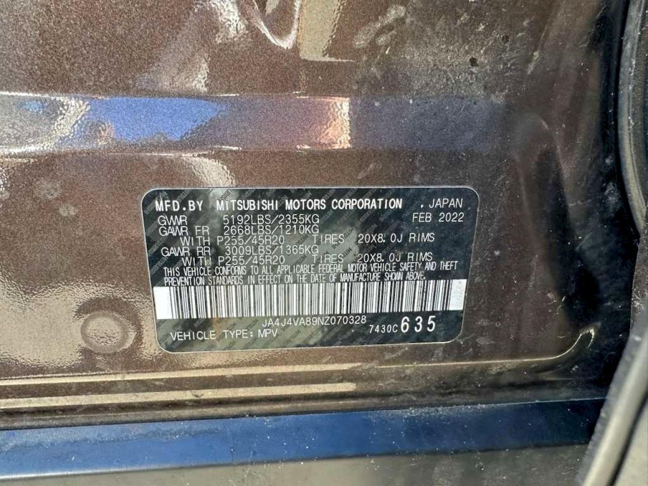 2022 MITSUBISHI outlander