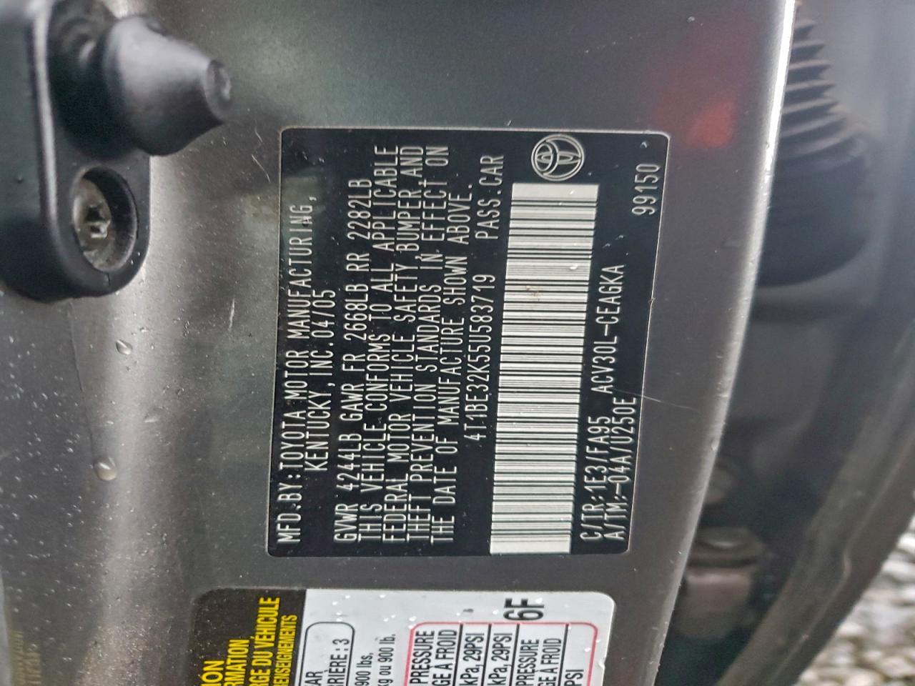 2005 TOYOTA CAMRY