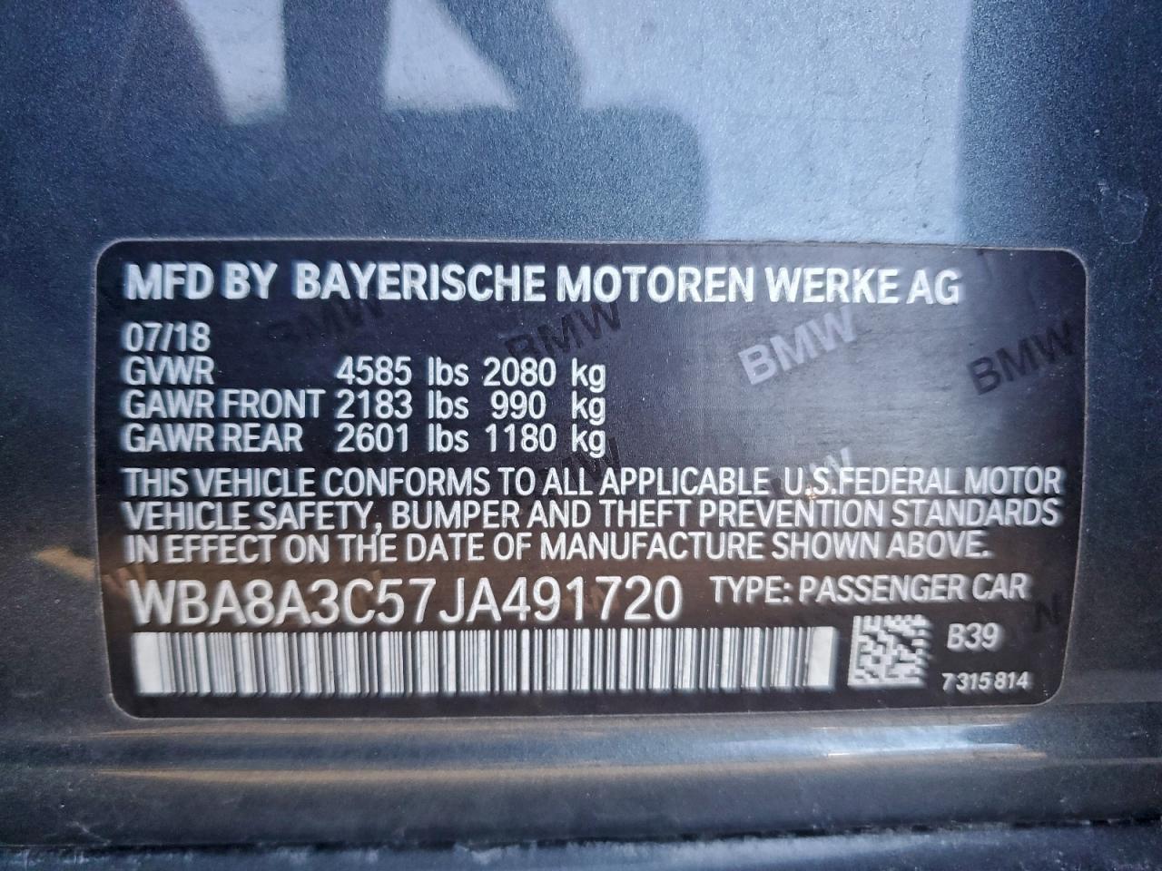 2018 BMW 3 SERIES