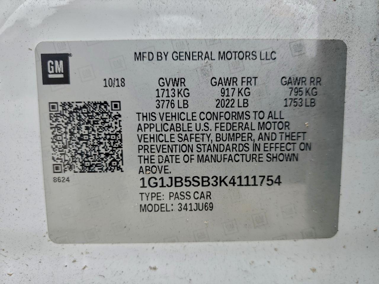2019 CHEVROLET SONIC