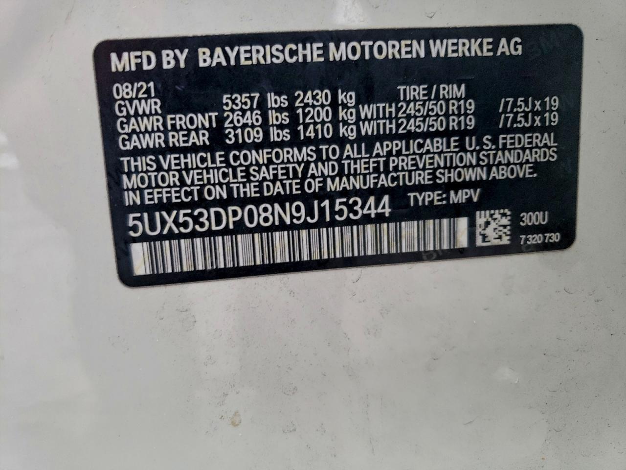 2022 BMW X3