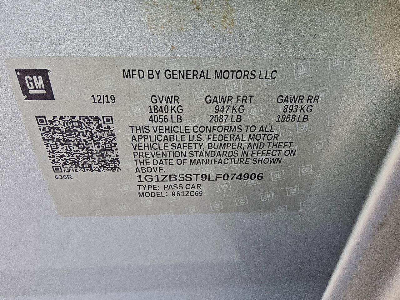2020 CHEVROLET MALIBU