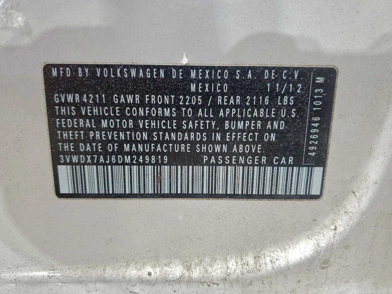 2013 VOLKSWAGEN JETTA