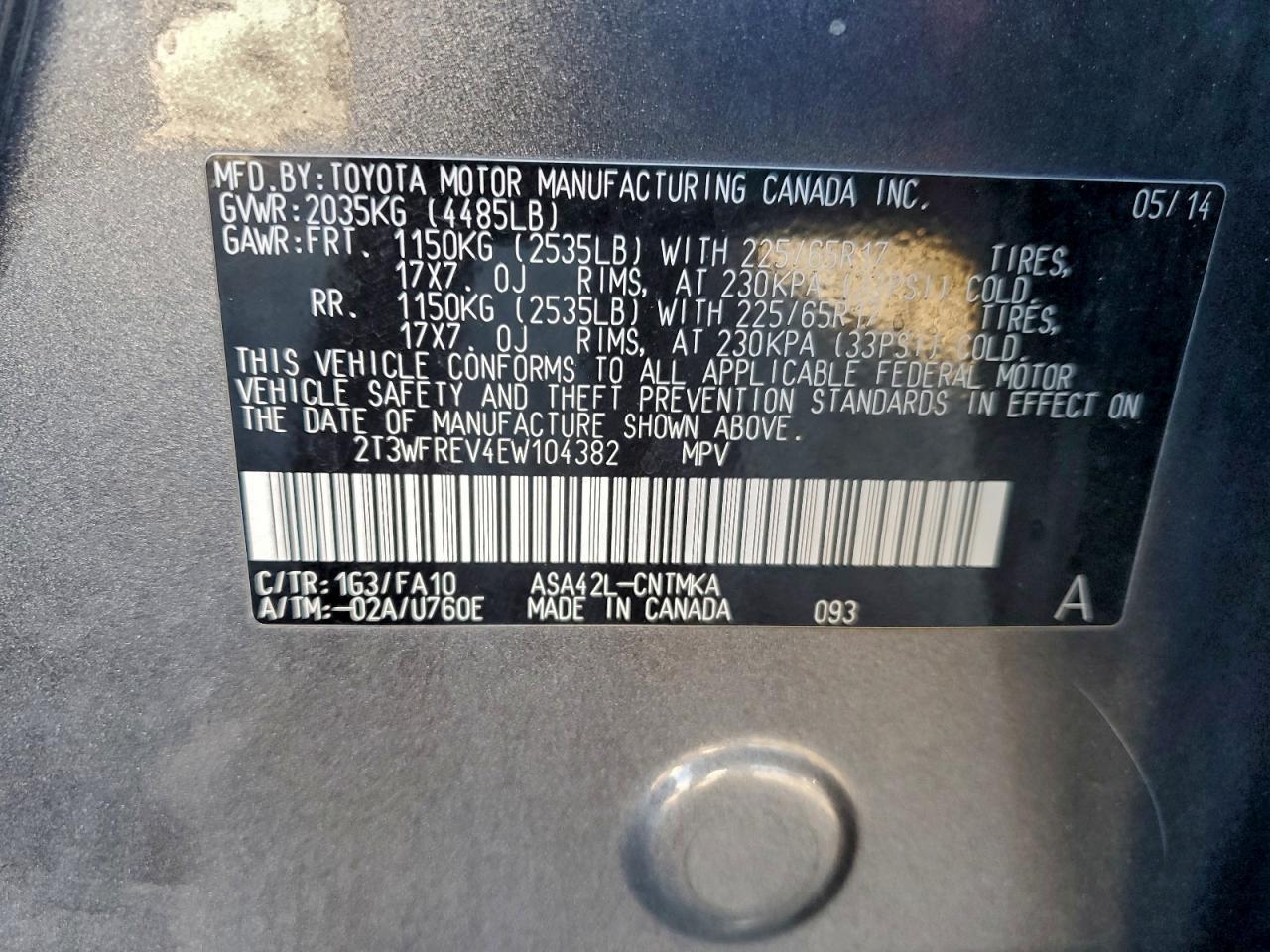 2014 TOYOTA RAV4
