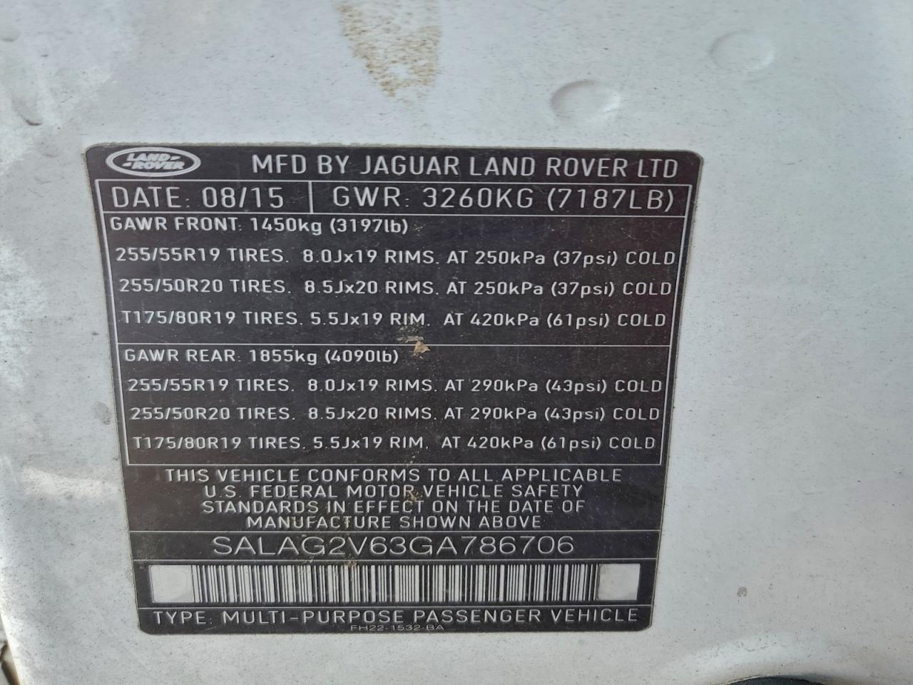 2016 LAND ROVER LR4