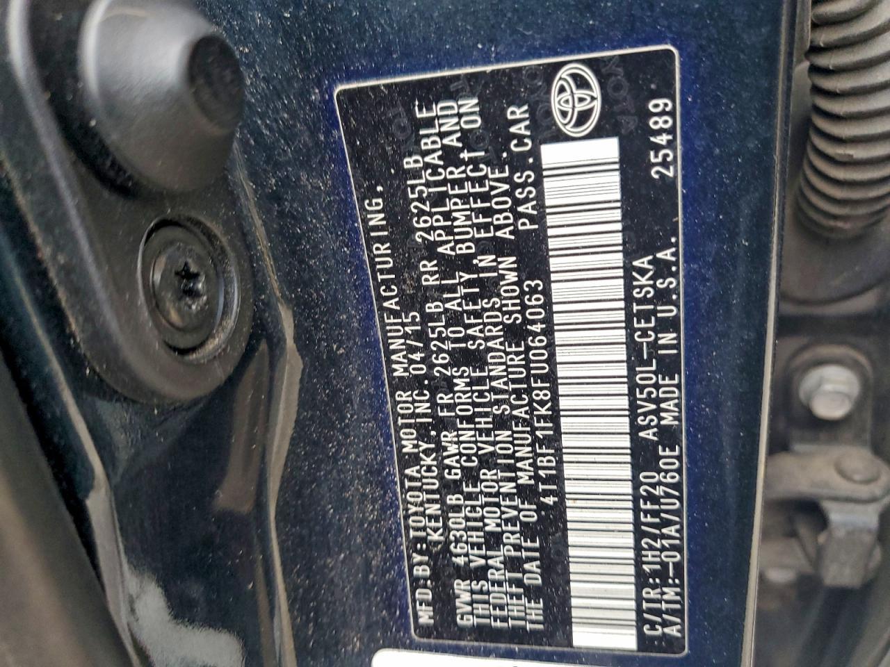 2015 TOYOTA CAMRY