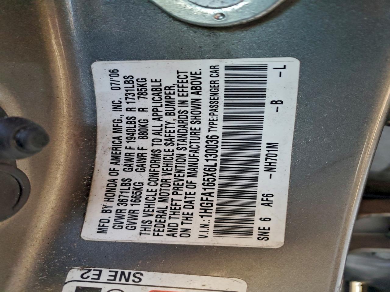 2006 HONDA CIVIC