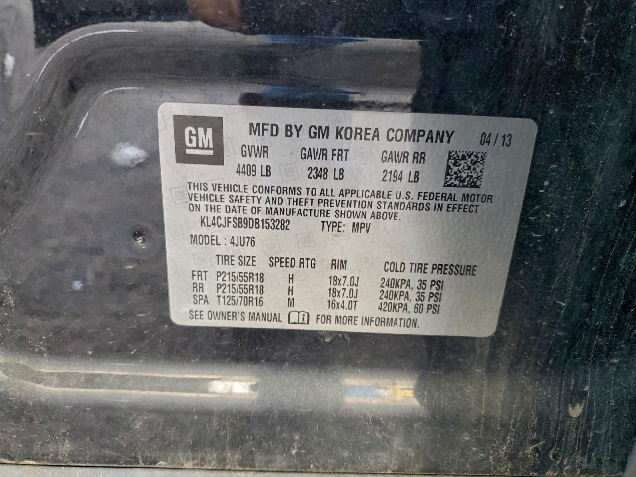 2013 BUICK ENCORE