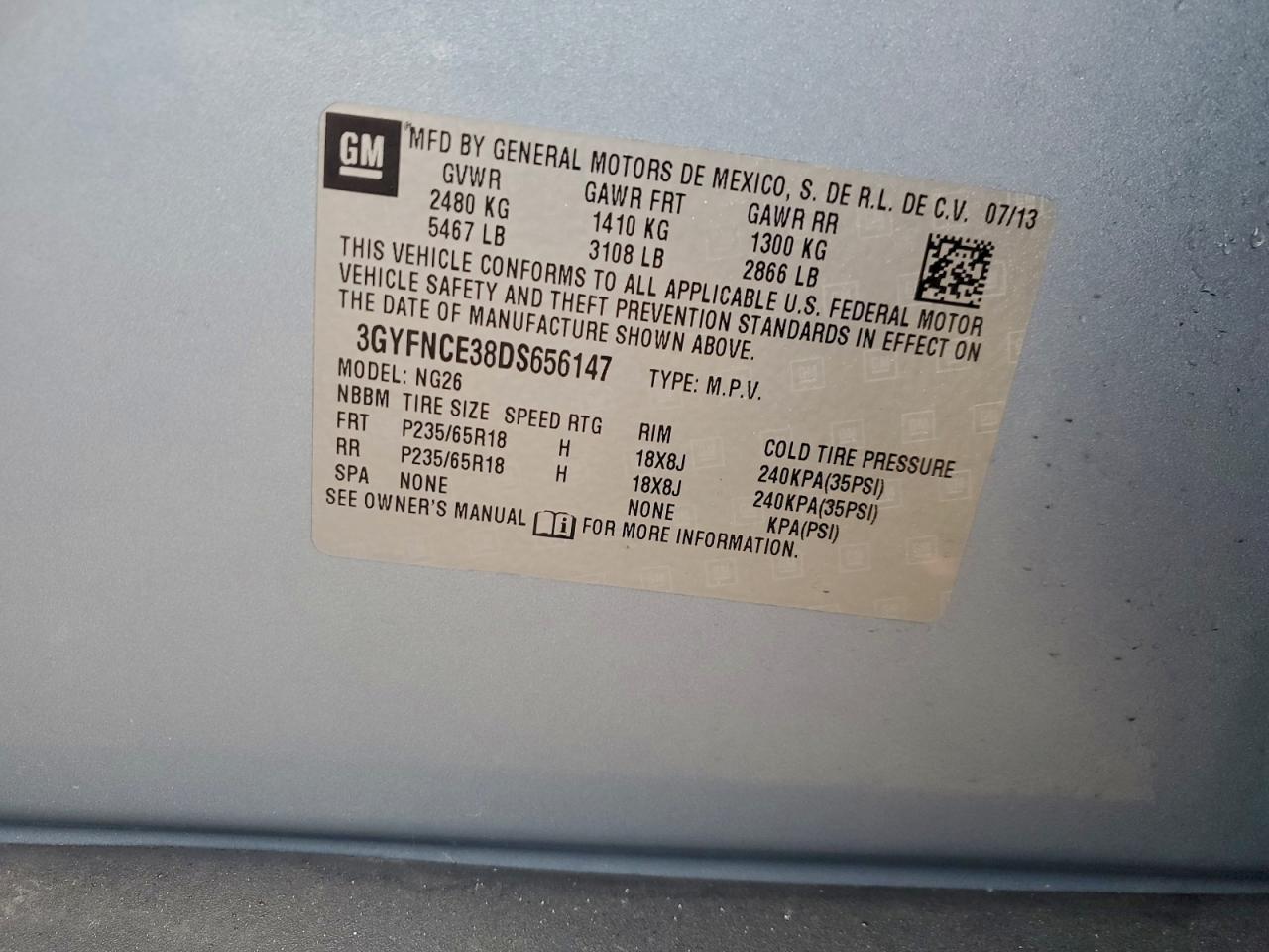 2013 CADILLAC SRX