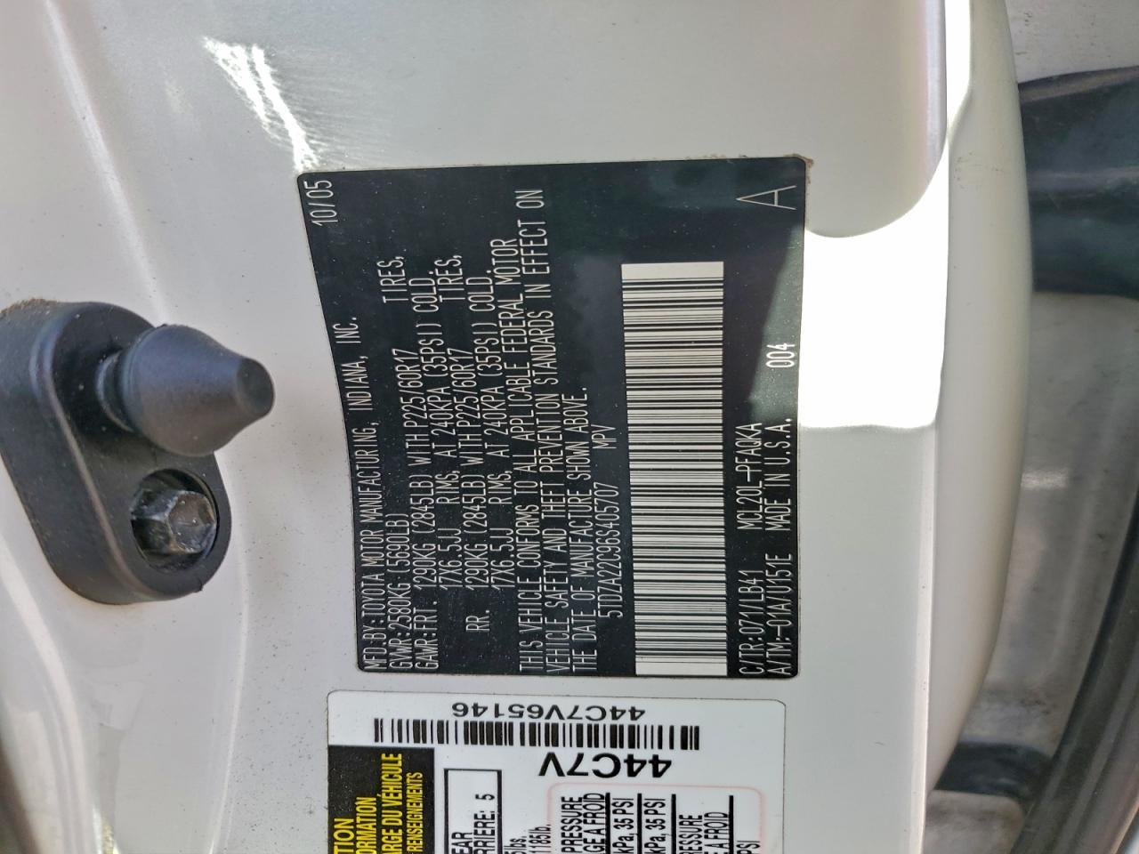 2006 TOYOTA SIENNA