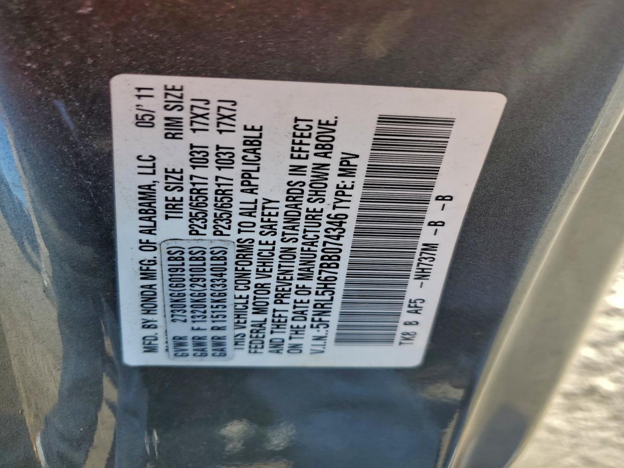 2011 HONDA ODYSSEY