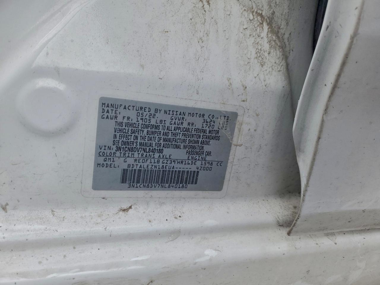 2022 NISSAN VERSA