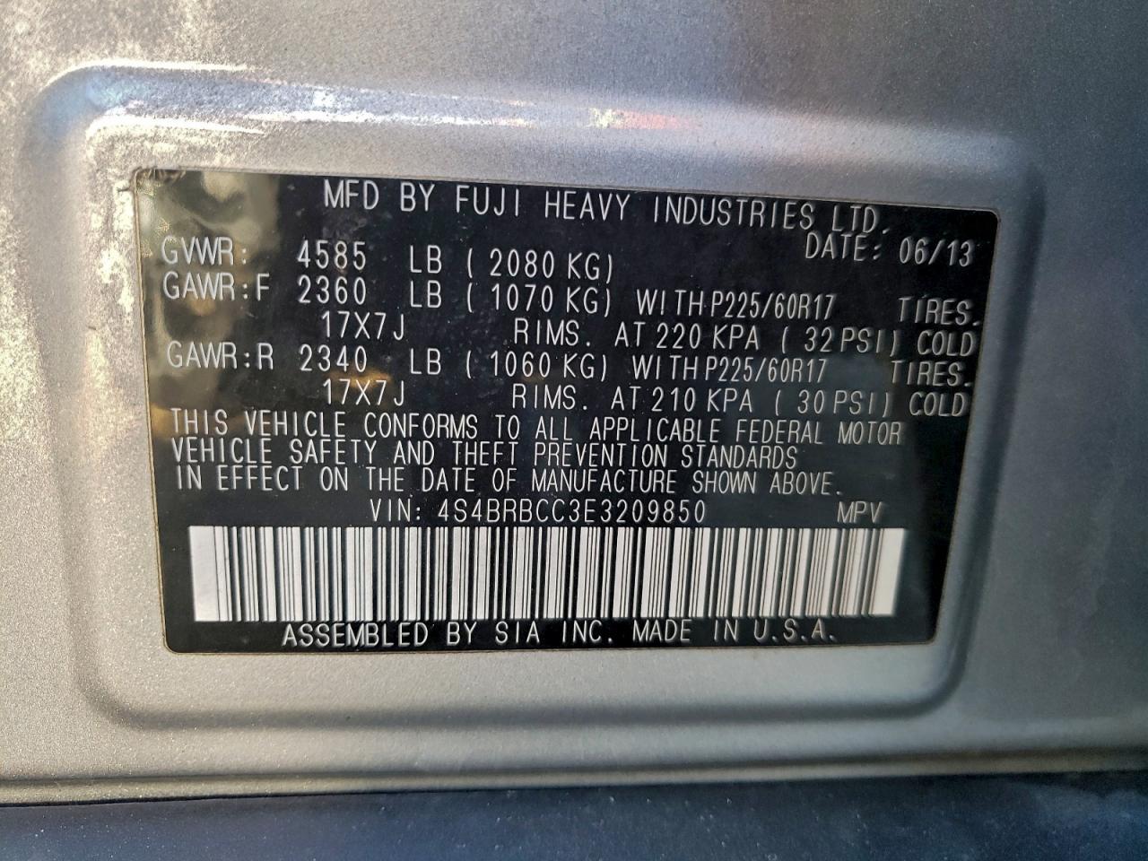 2014 SUBARU Outback