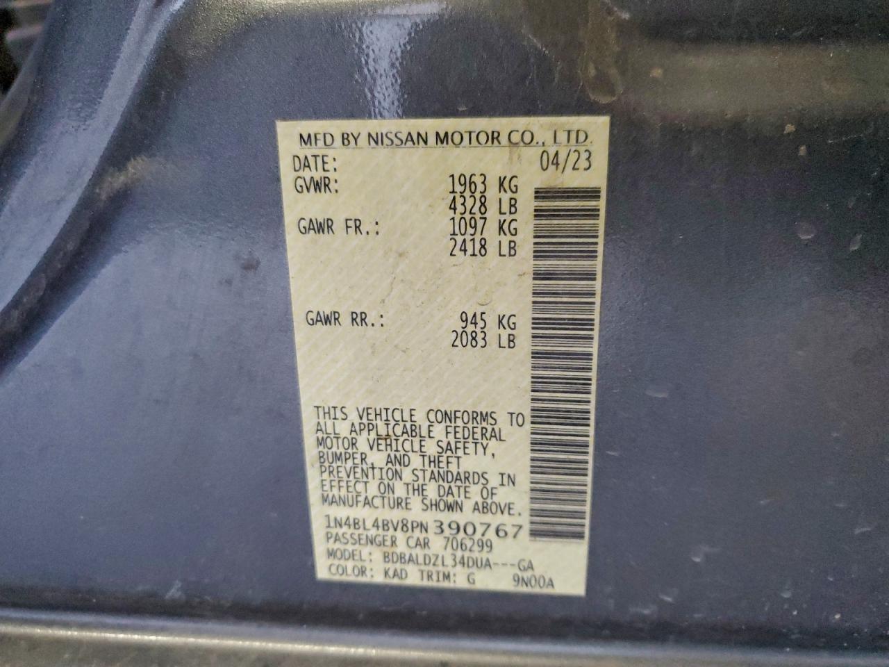 2023 NISSAN ALTIMA