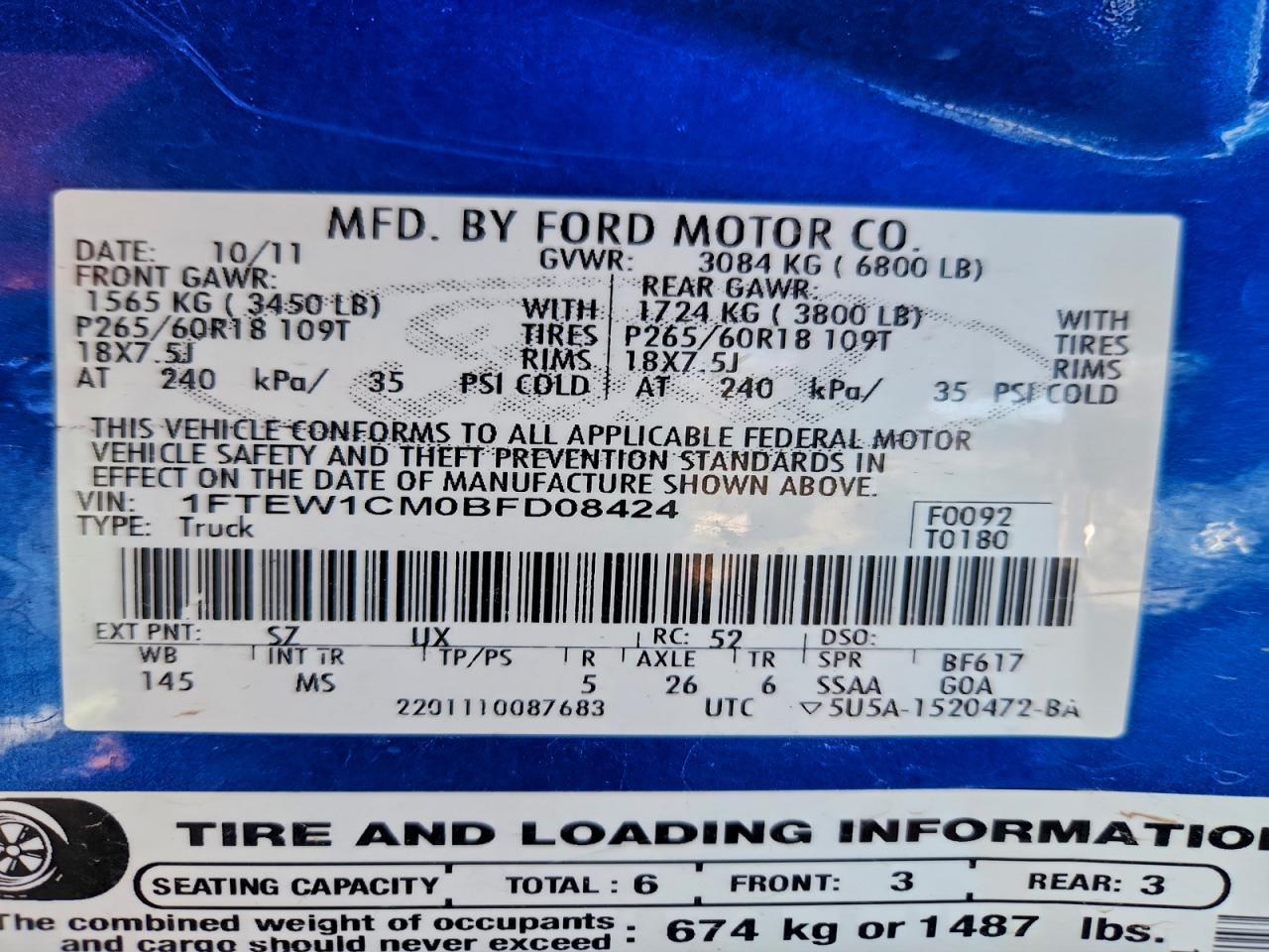 2011 FORD F-150