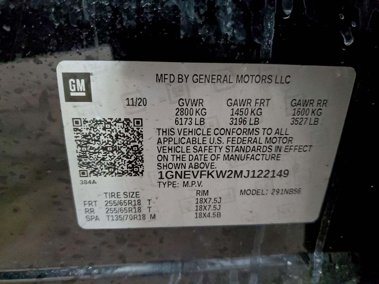 2021 CHEVROLET TRAVERSE