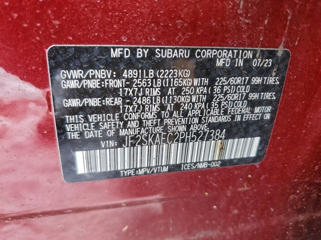 2023 SUBARU FORESTER