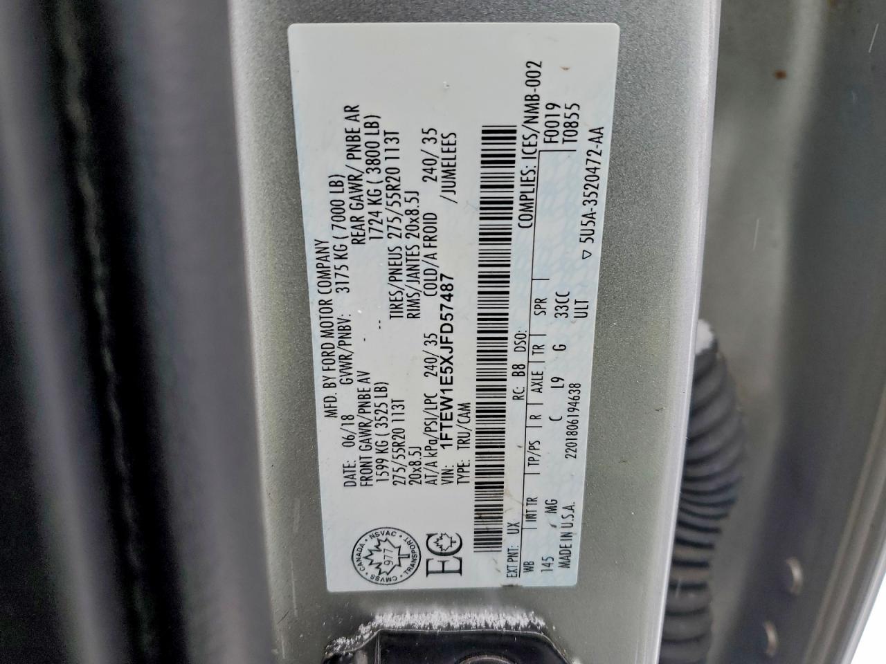 2018 FORD F-150