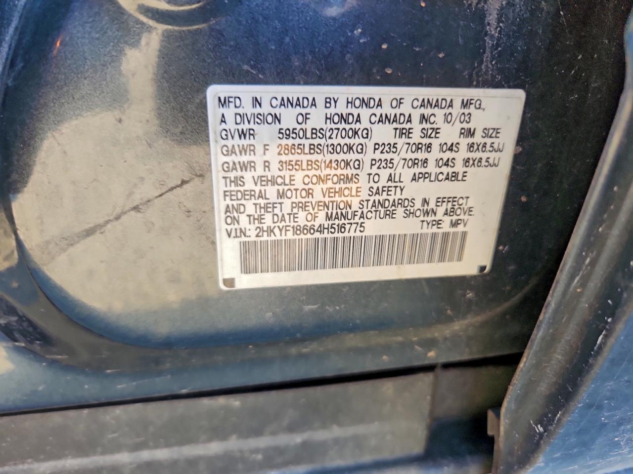 2004 HONDA PILOT