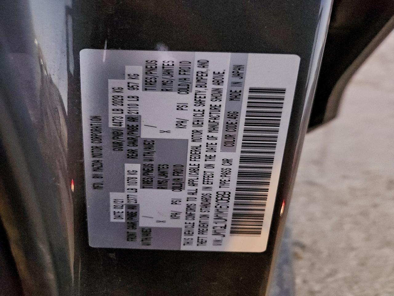 2021 MAZDA 6