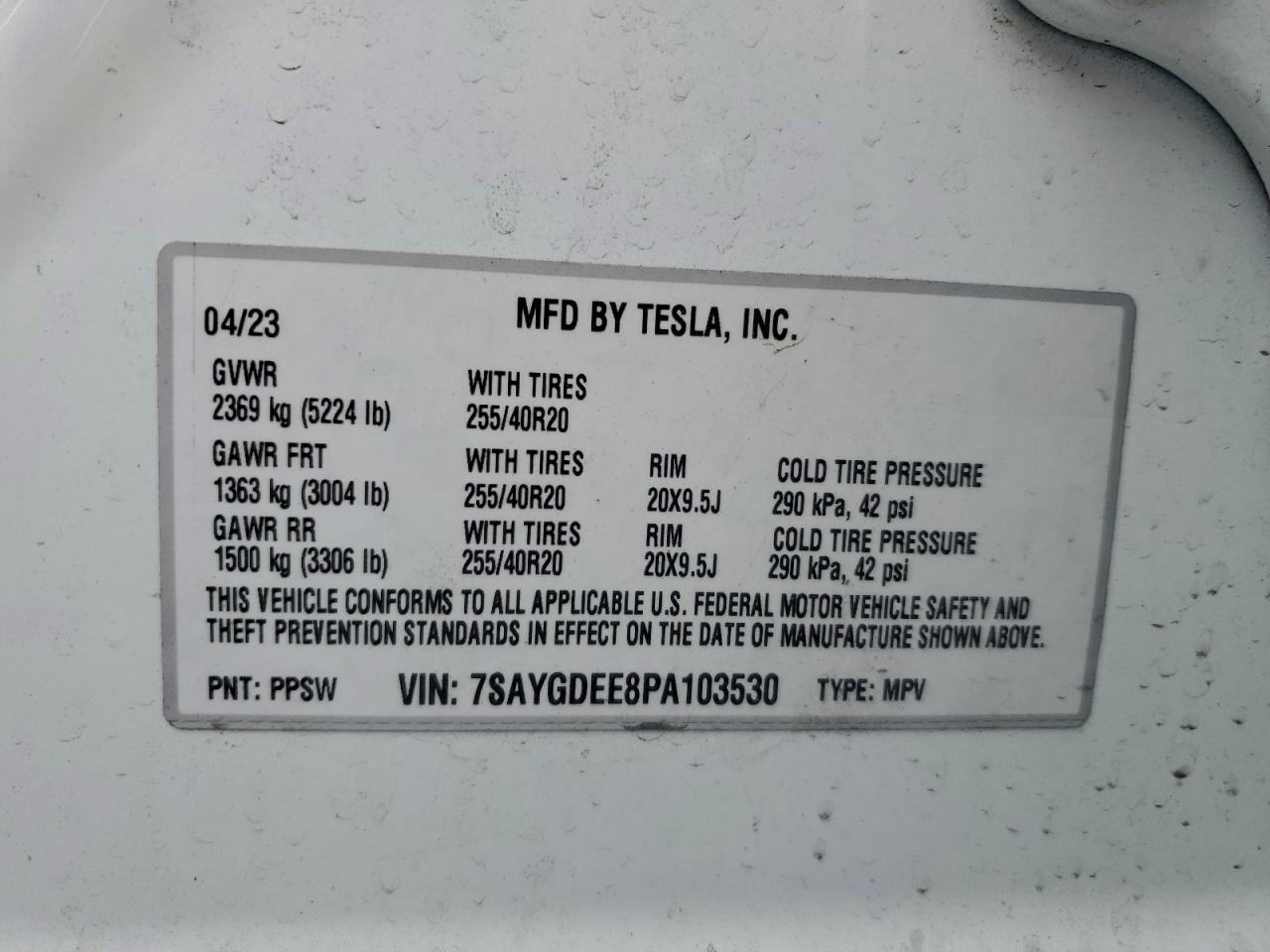 2023 TESLA MODEL Y