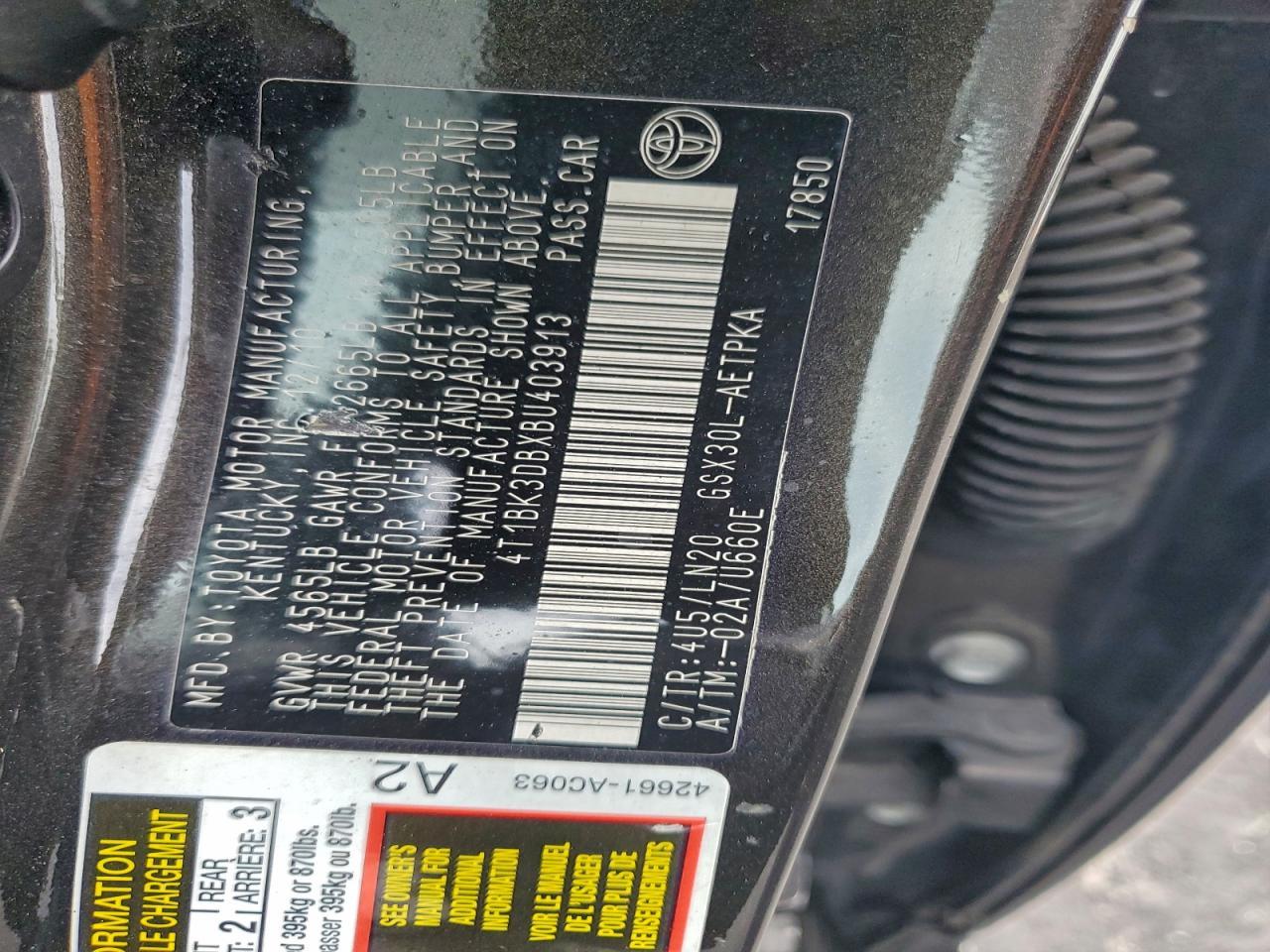 2011 TOYOTA Avalon