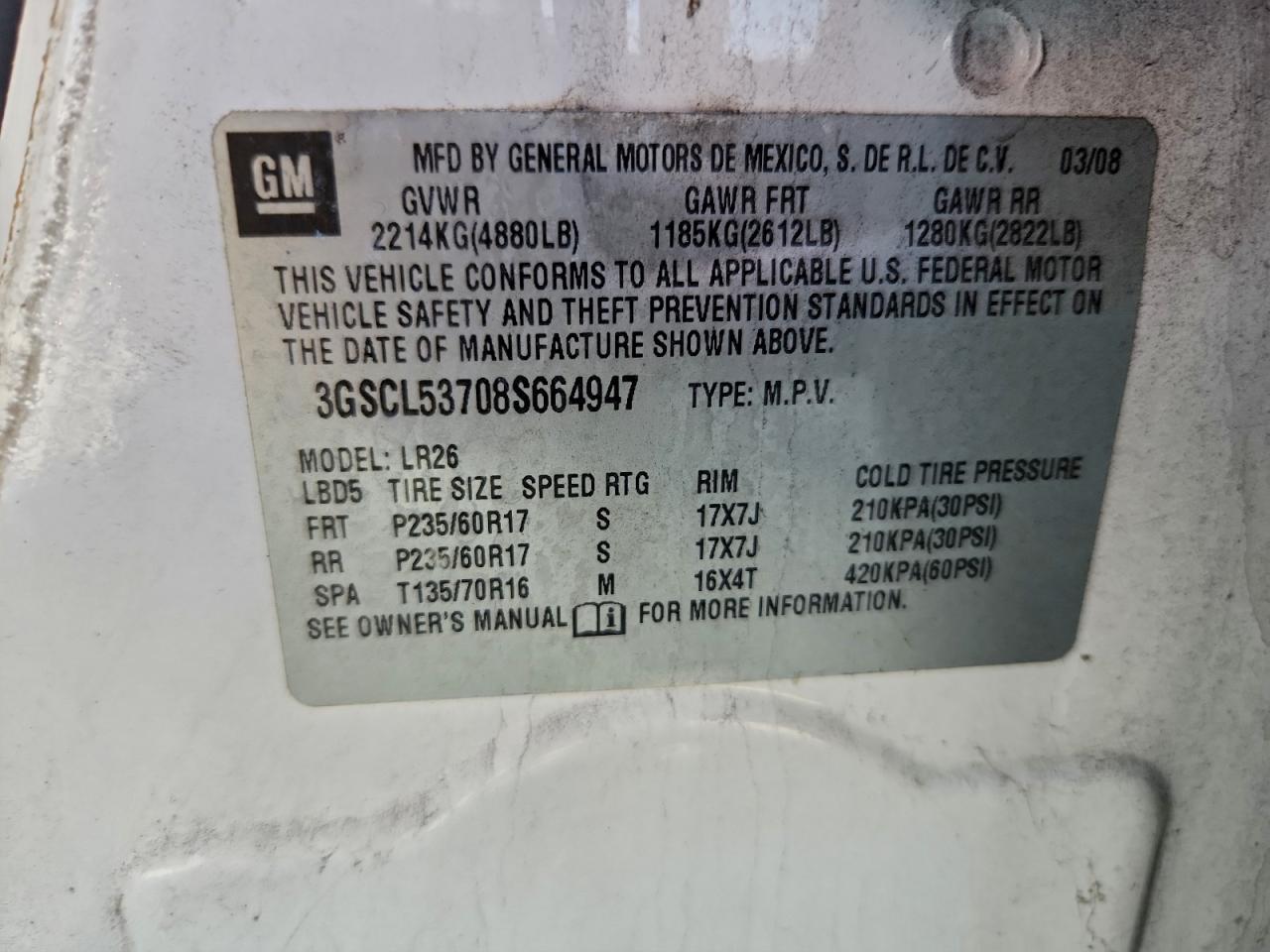 2008 SATURN Vue