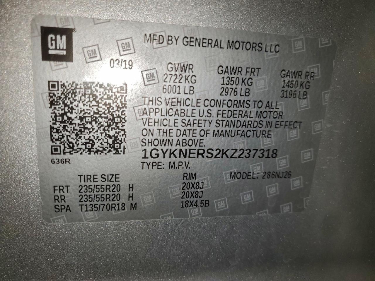 2019 CADILLAC XT5