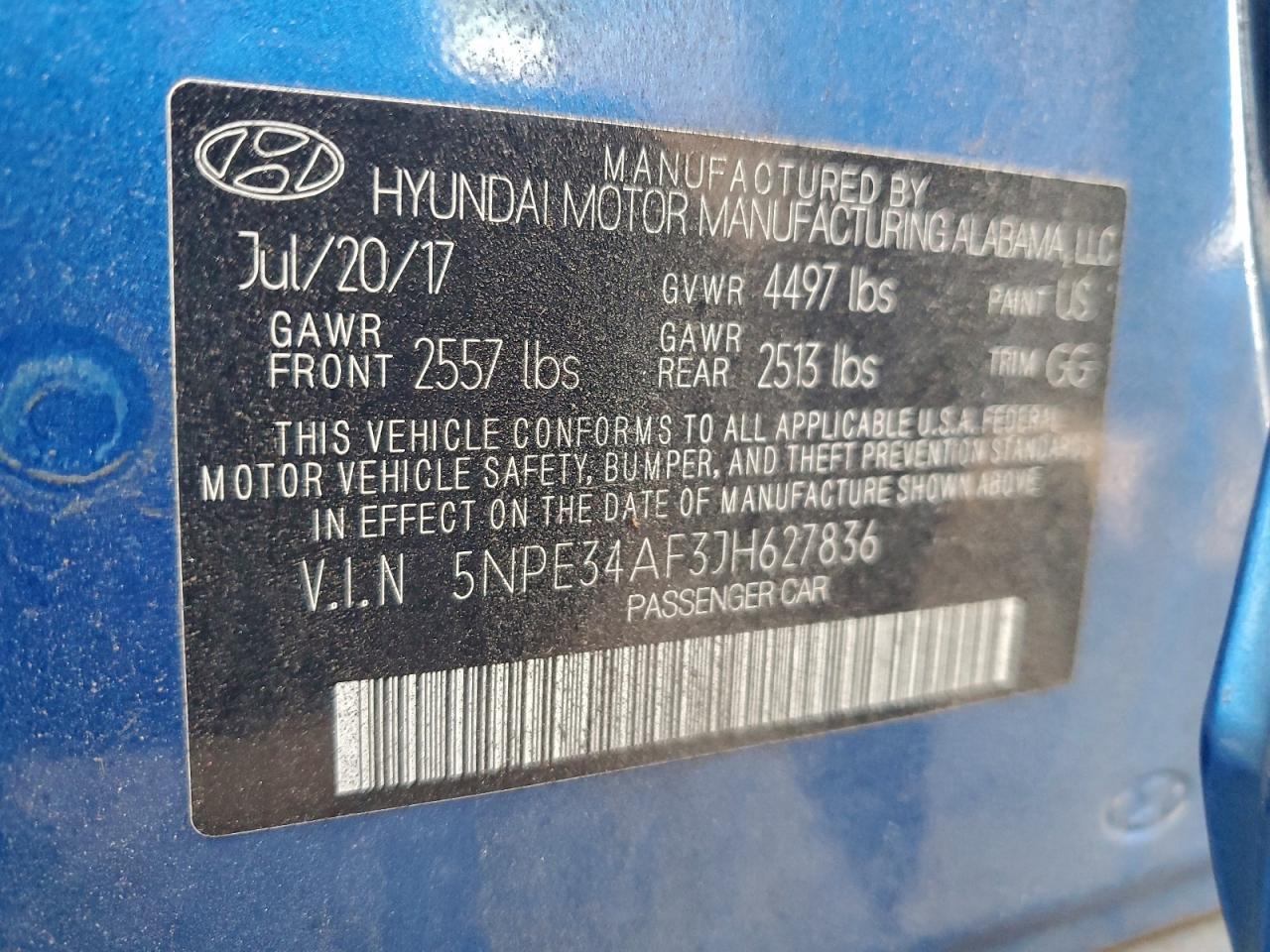 2018 HYUNDAI SONATA