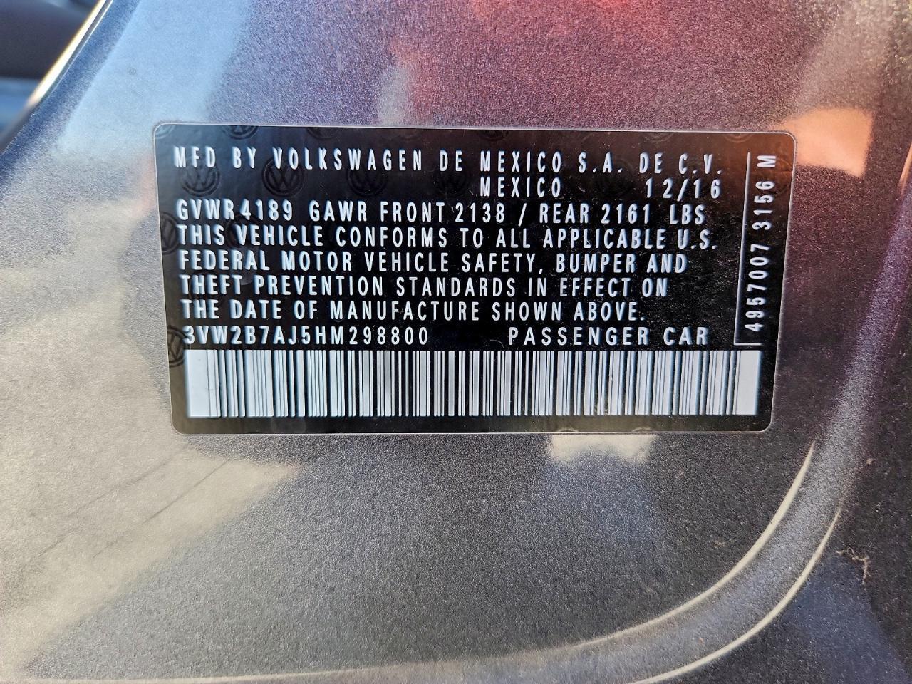 2017 VOLKSWAGEN JETTA
