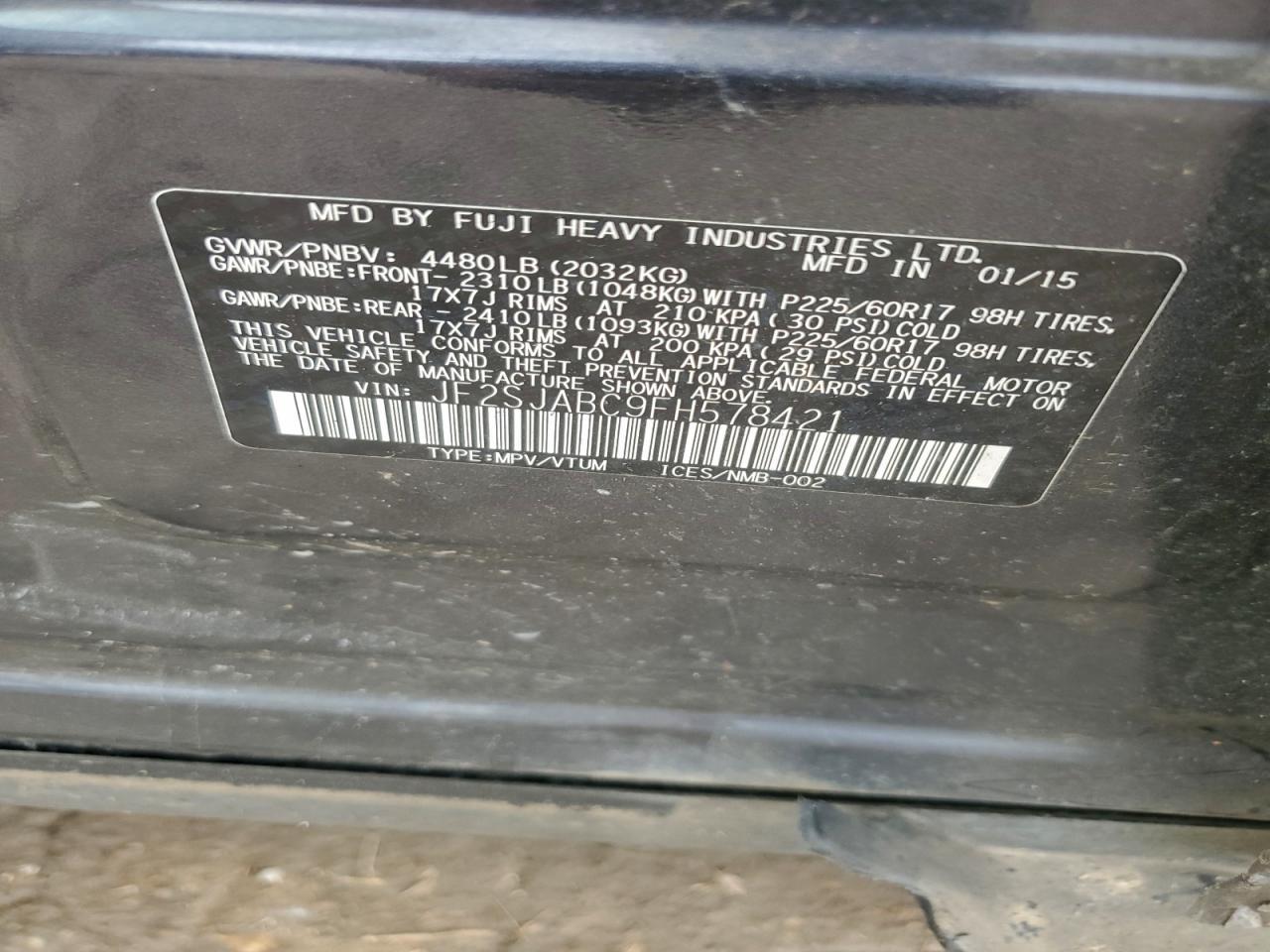 2015 SUBARU FORESTER