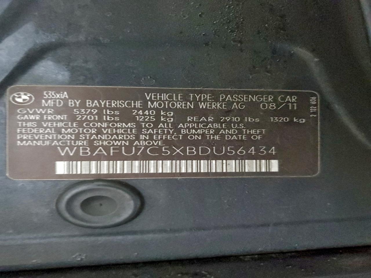 2011 BMW 5 series