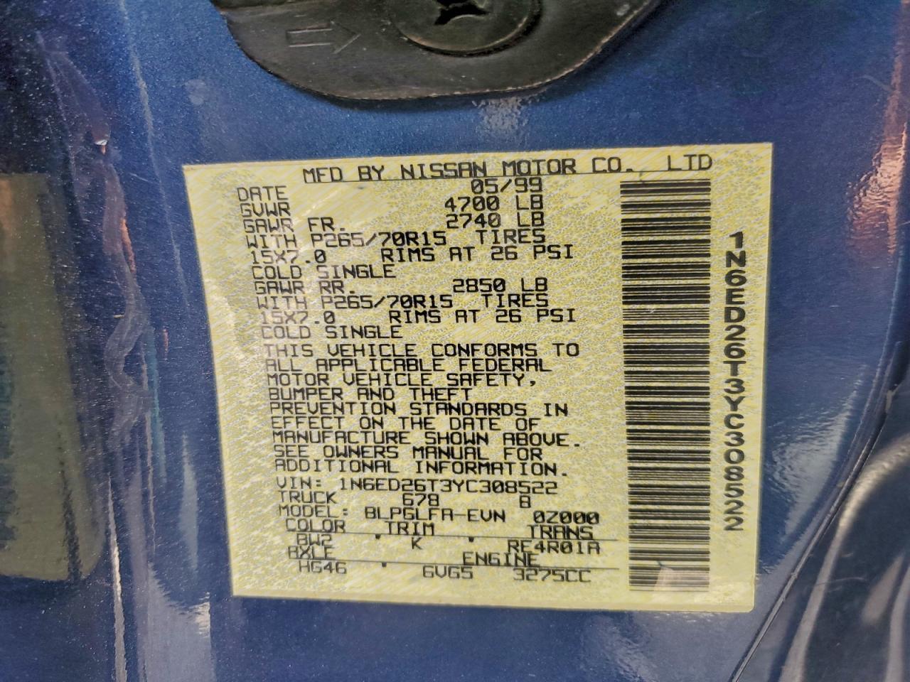 2000 NISSAN Frontier