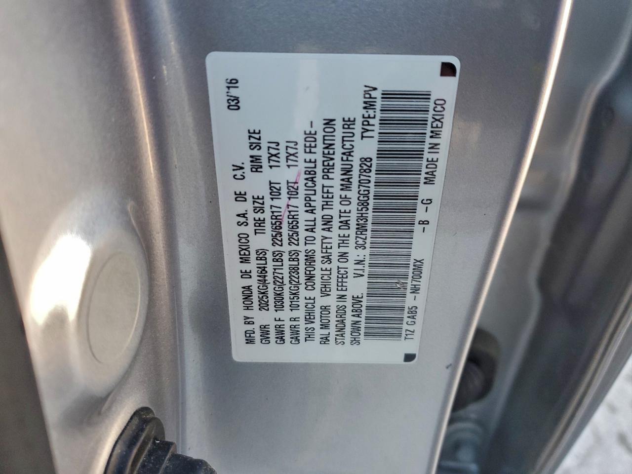 2016 HONDA CR-V