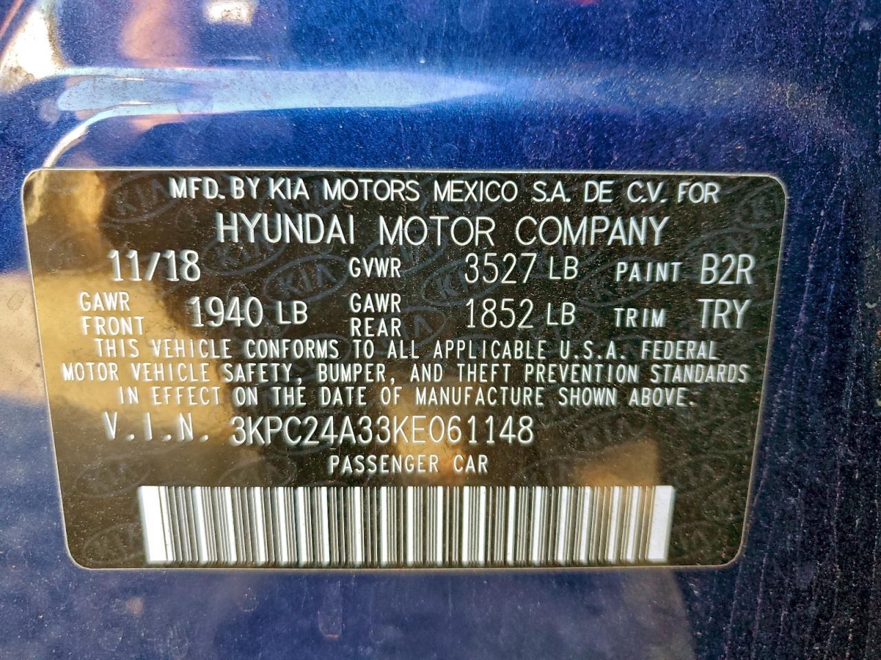 2019 HYUNDAI ACCENT