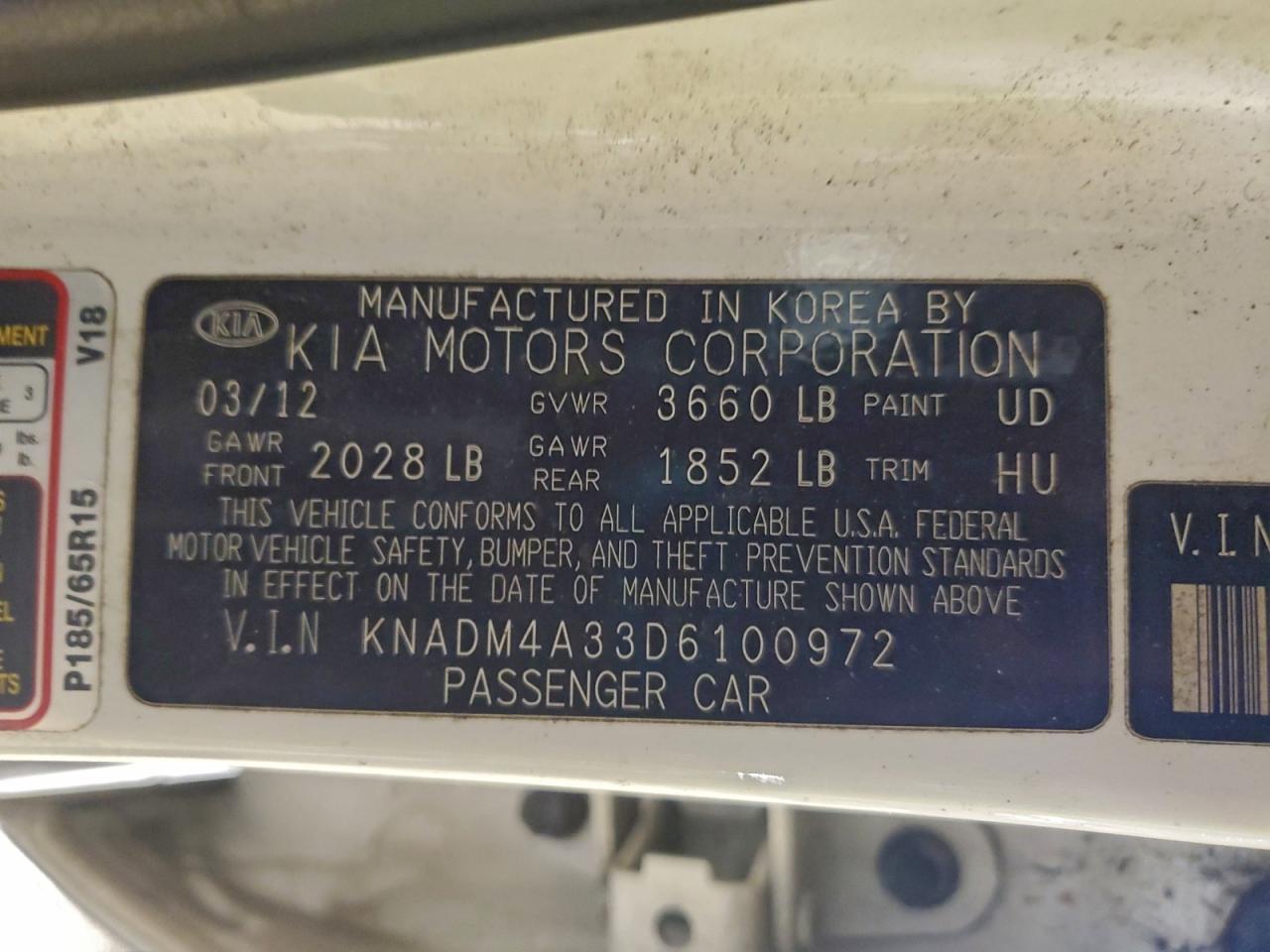 2013 KIA RIO