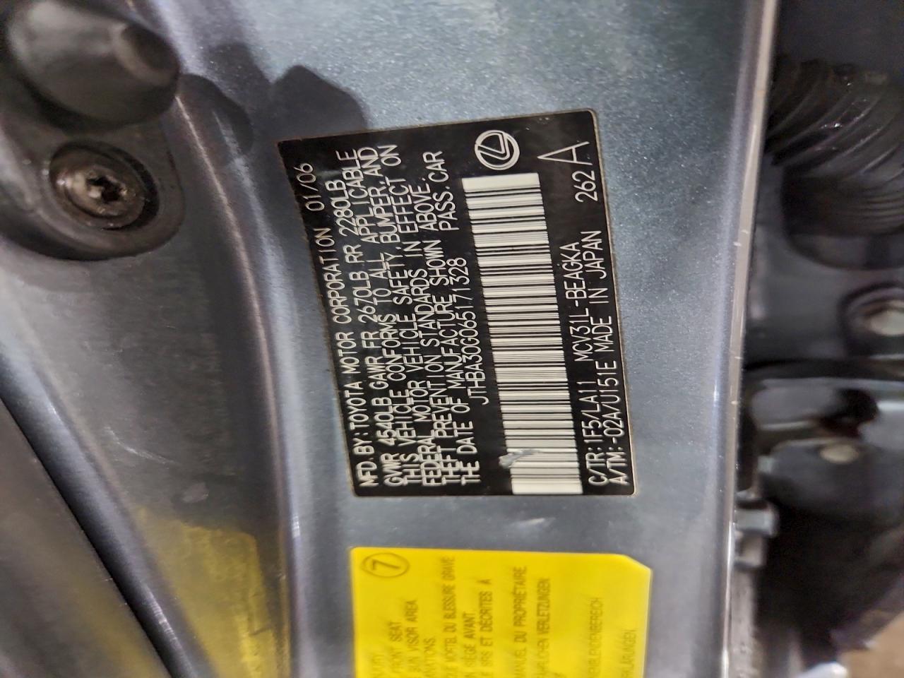 2006 LEXUS ES 330