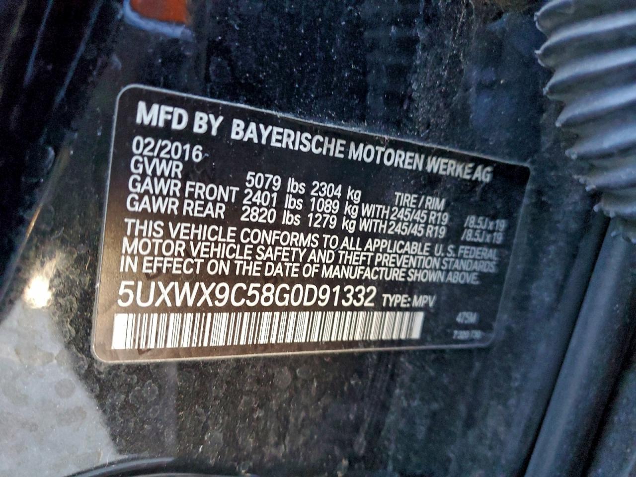 2016 BMW X3