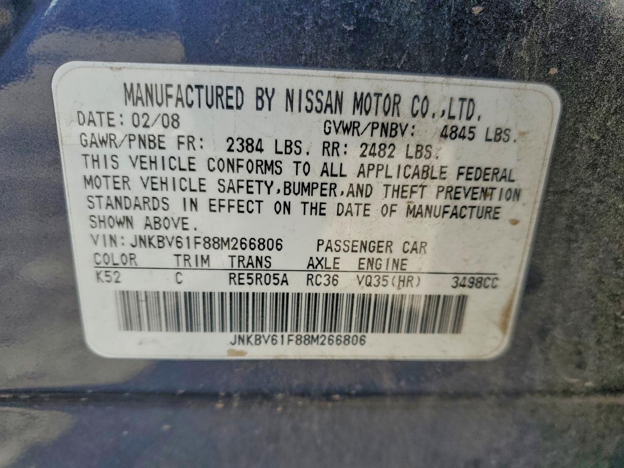 2008 INFINITI G35