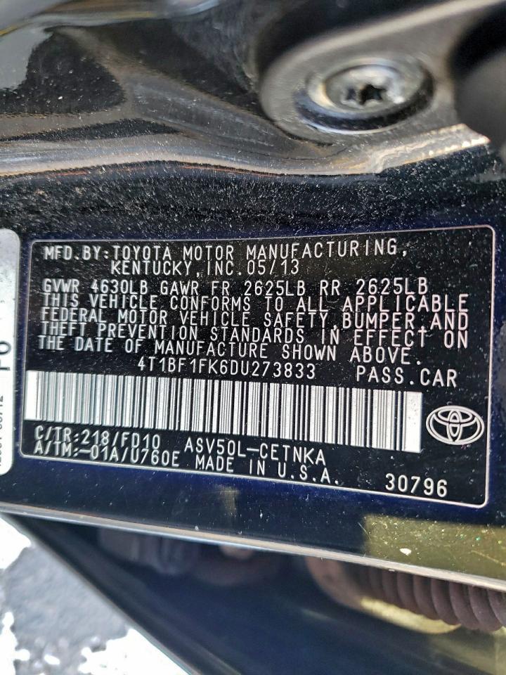 2013 TOYOTA CAMRY